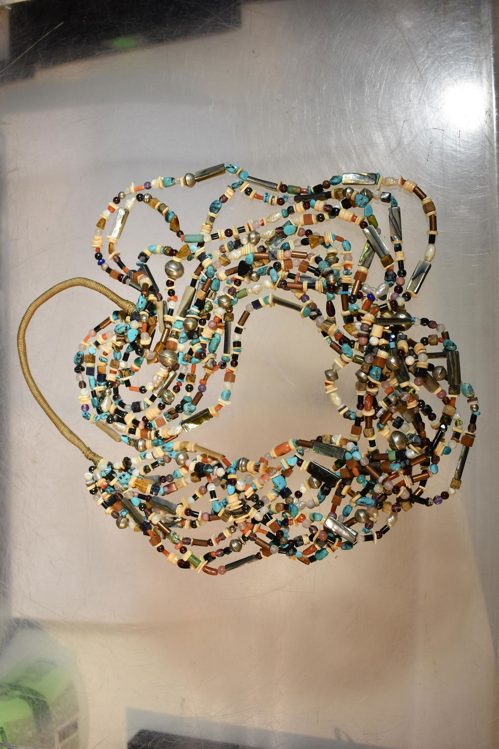 Native American 10-Strand Necklace (1 of 3)