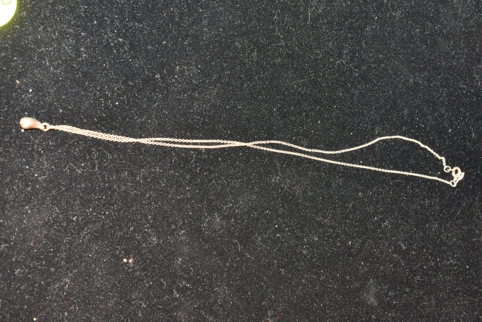 Tiffany & Co. Sterling Peretti Necklace: Bean necklace signed "Elsa Peretti".