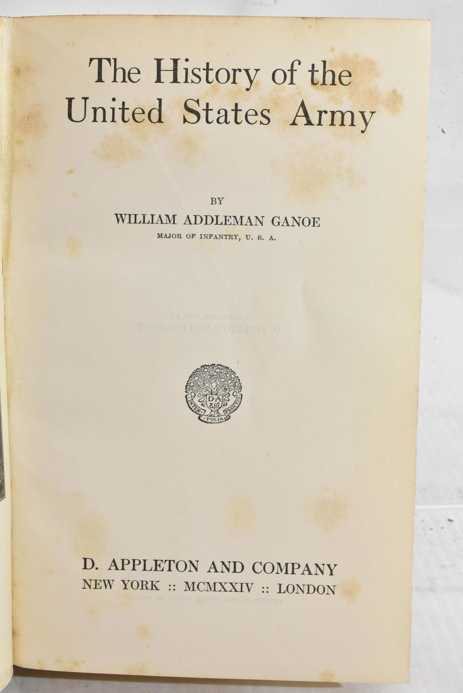 (2) Books on the US Military: Lot includes "A Stillness at Appomattox", dated 1953 and written by Bruce Catton. There is a hand written presentation to "Mr. and Mrs. Stevenson Easby" from Helen Ferguson. Book is sound. Lot also in