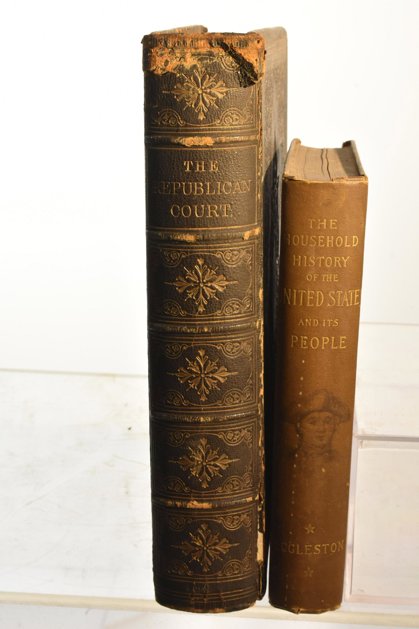 The Republican Court and U.S. History Books: Lot includes The Republican Court or American Society in the Days of Washington, by Rufus Wilmot Griswold with (21) portraits of distinguished women. Book was published in 1855 by D. Appleton and Comp