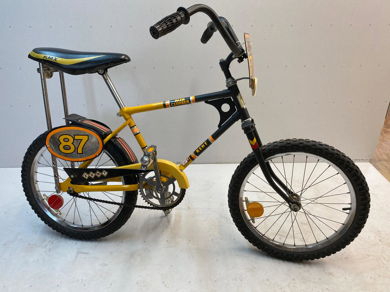 Kent MX Path Climber Bicycle: Motocross type bicycle with a banana seat and a foot brake.