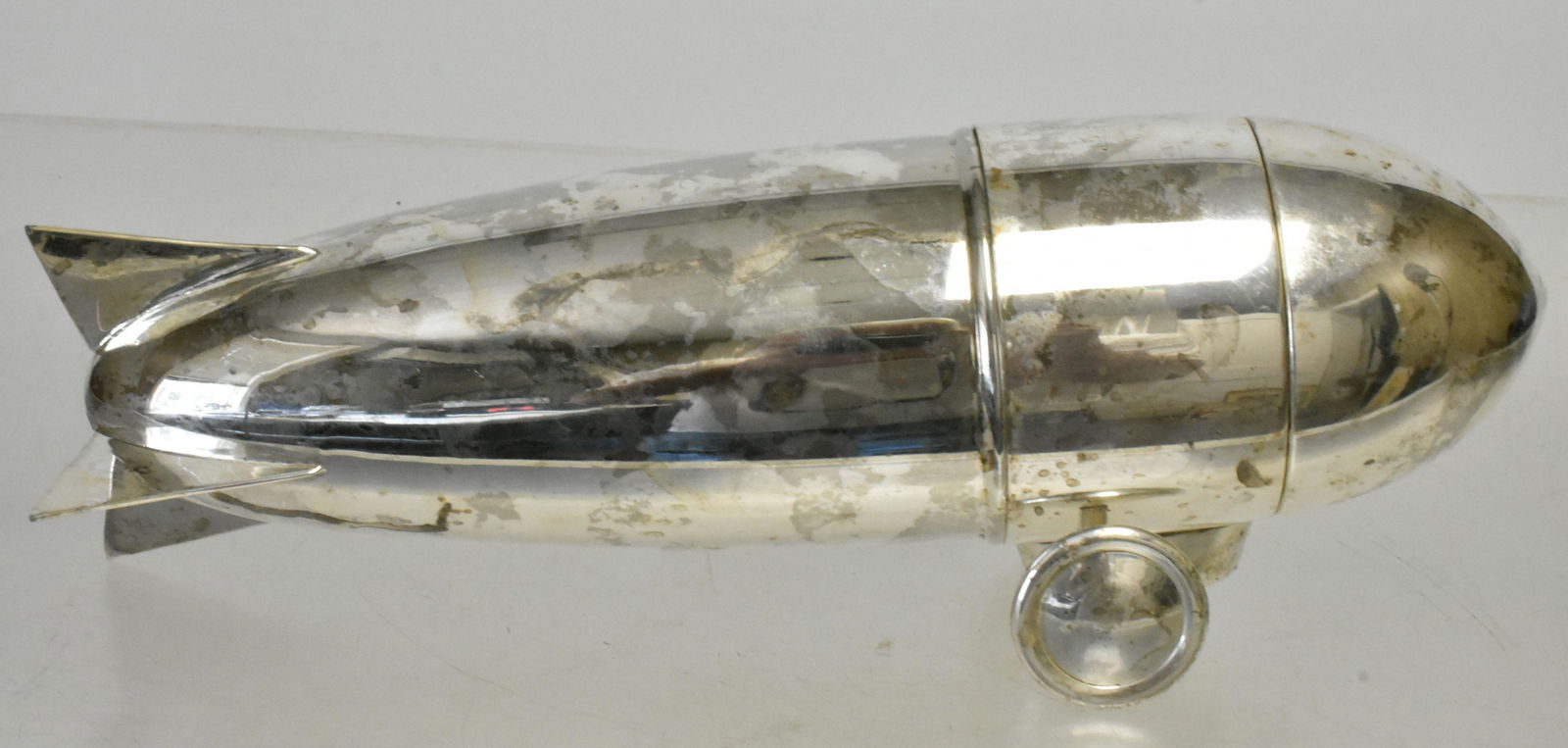 Graf Zeppelin Cocktail Shaker: Approximately 12"L. 3 section cocktail shaker. Copy of original.