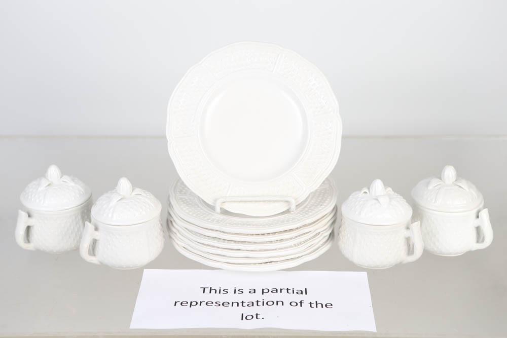 Grouping of Mottahedeh China: Lot includes (12) salad plates, and (12) pots de creme.