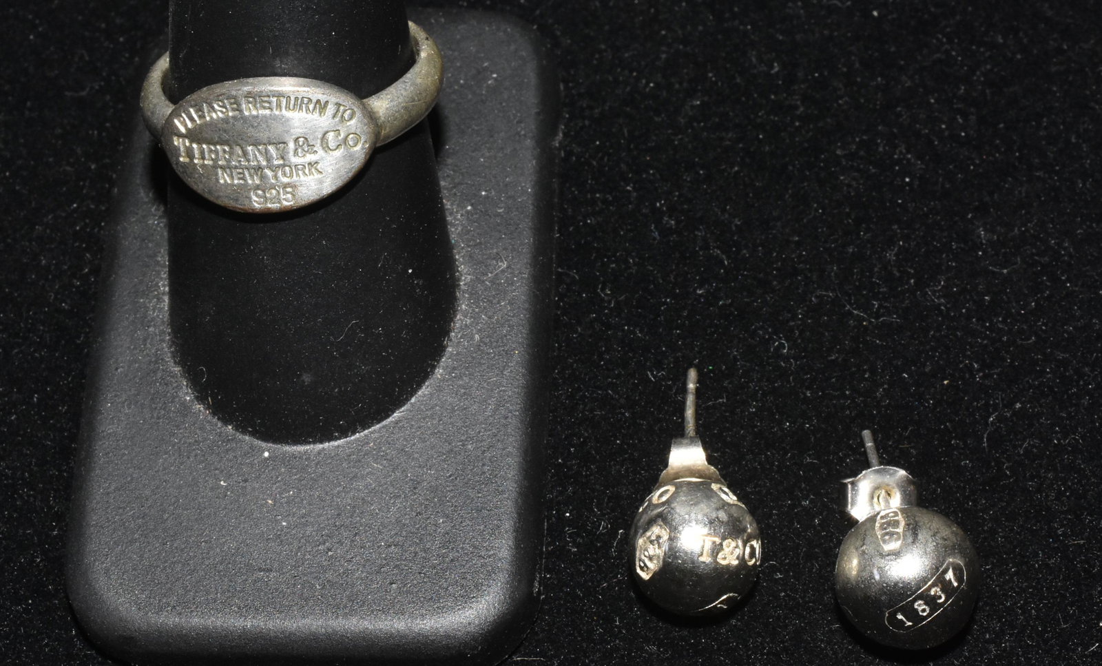 Tiffany Sterling Ring and Earrings (1 of 3)