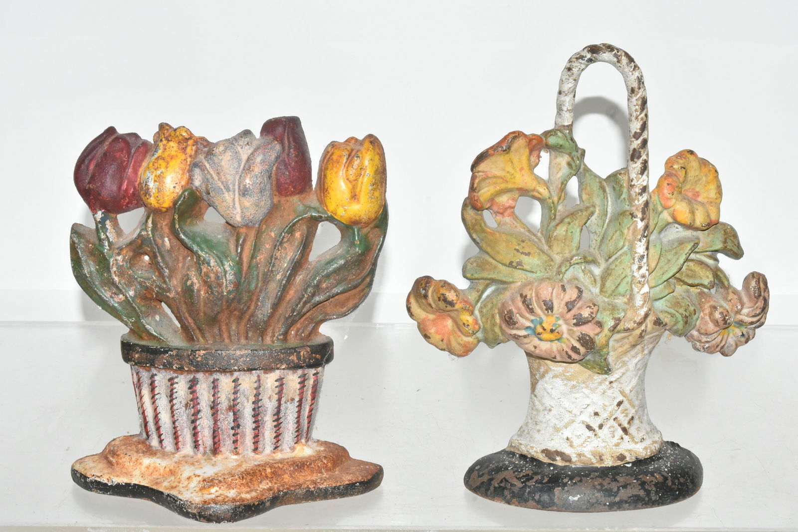 Cast Iron Flower Basket Door Stops (1 of 4)