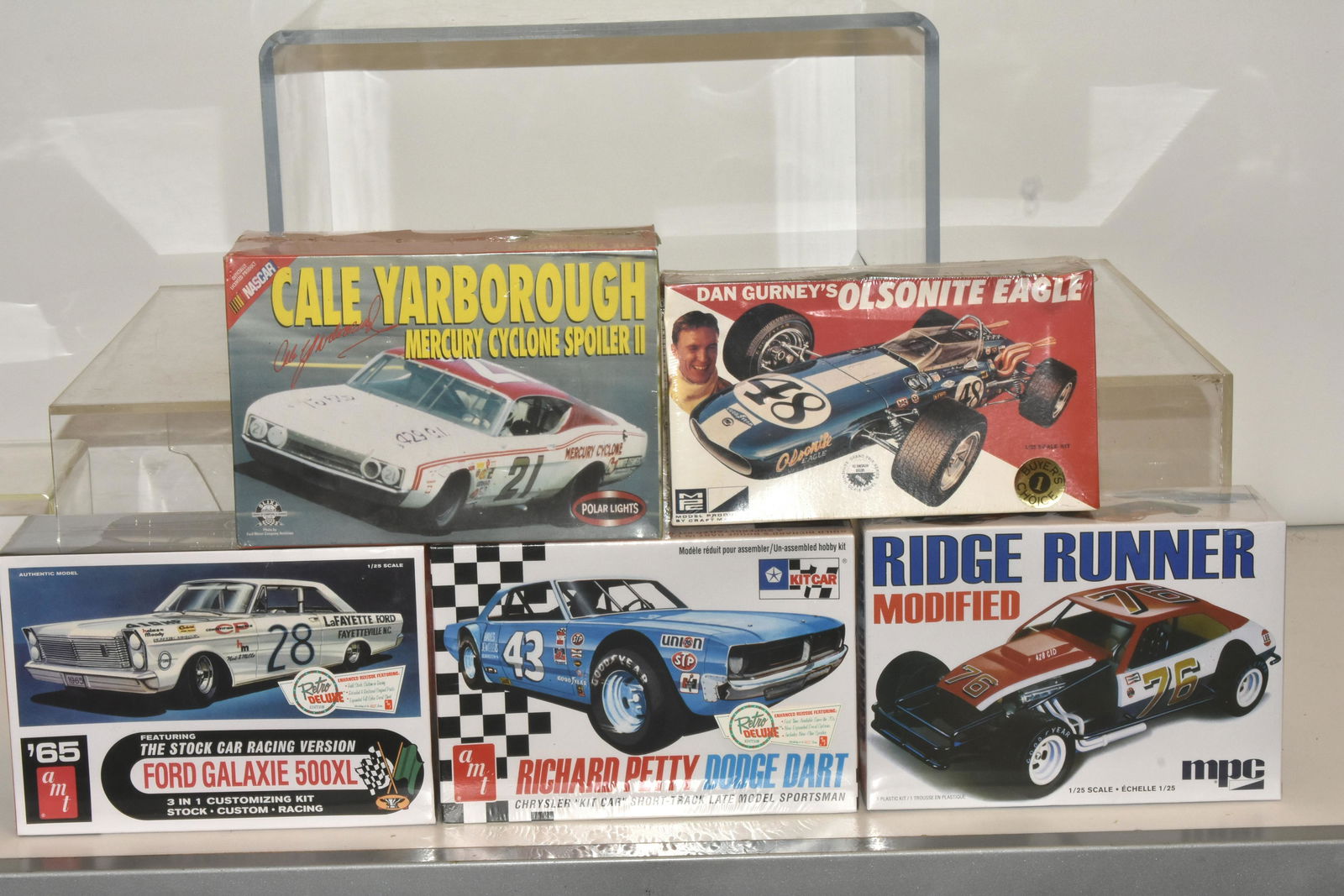 (5) Model Vehicles NIB: Lot includes (5) various model vehicles by AMT, MPG, and others. All are NIP with original shrink wrap.