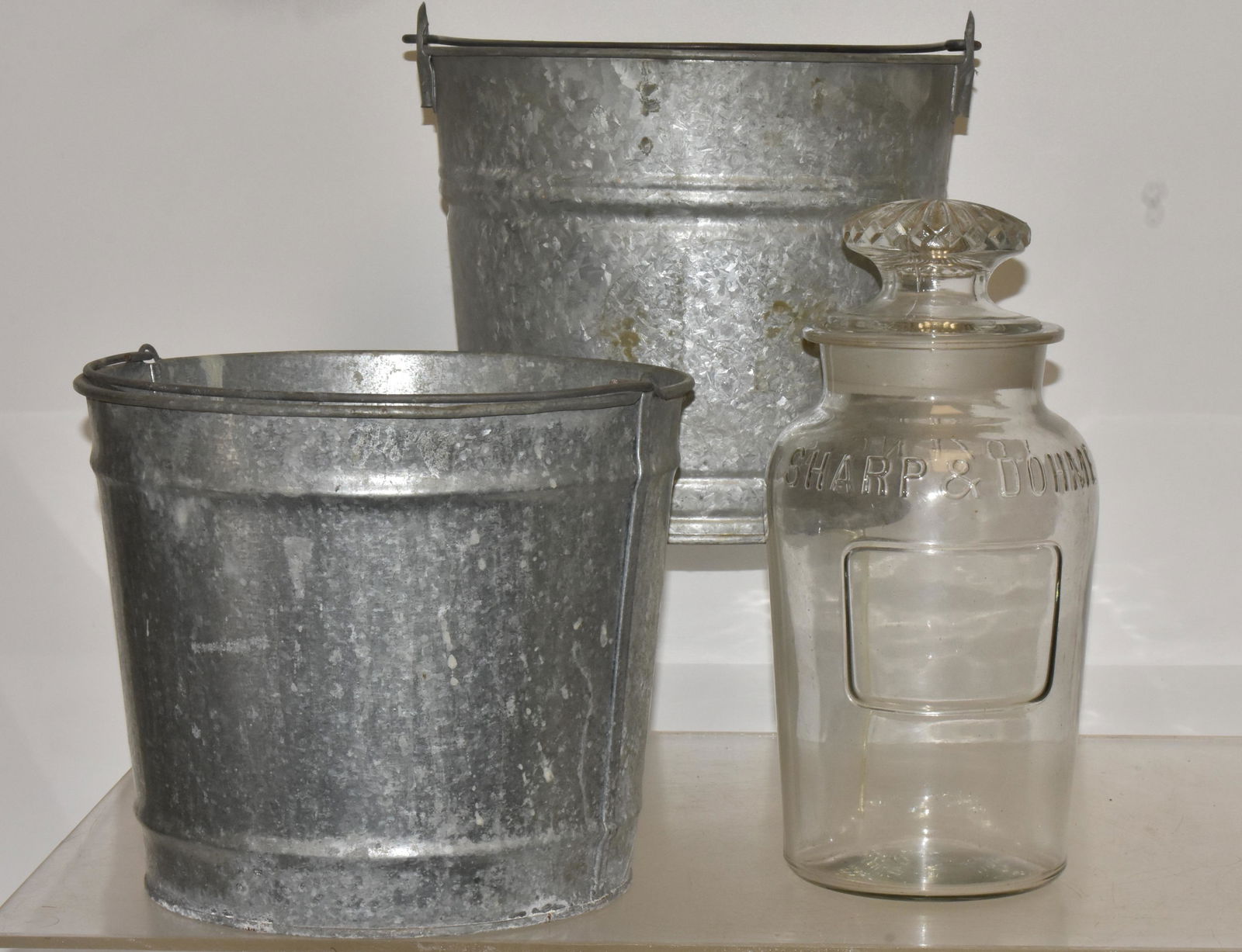 General Store Jar and Galvanized Buckets (1 of 6)
