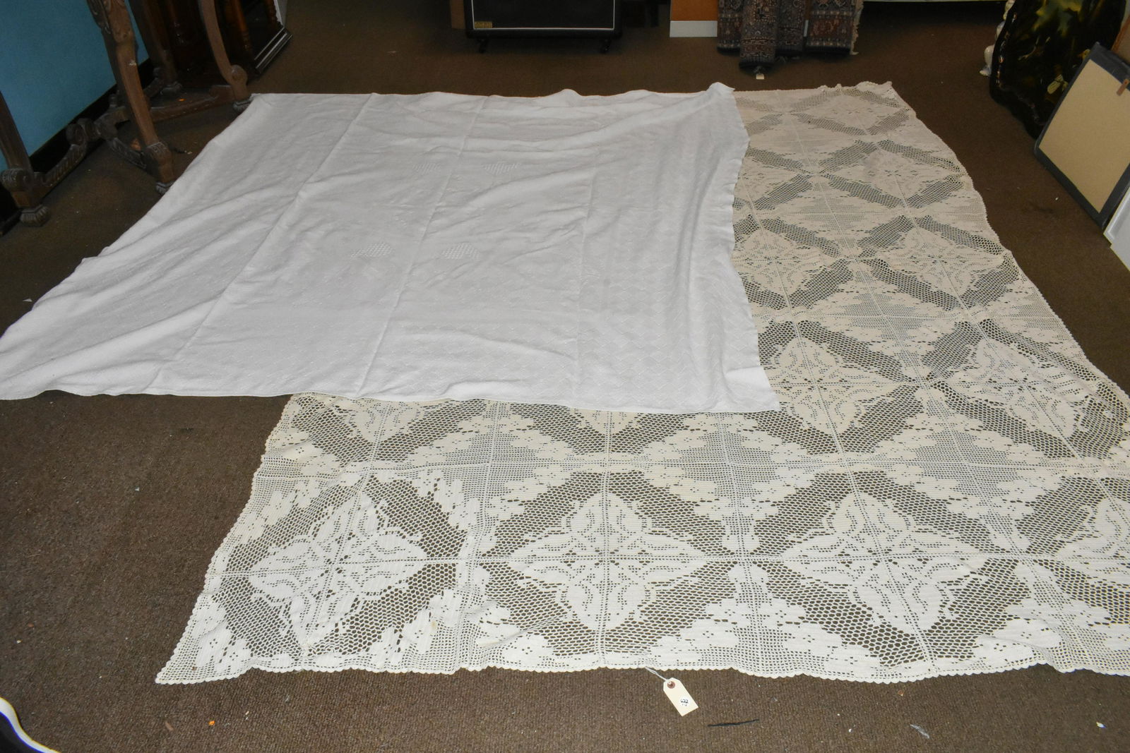 Vintage Tablecloth and Counter Pane (1 of 2)