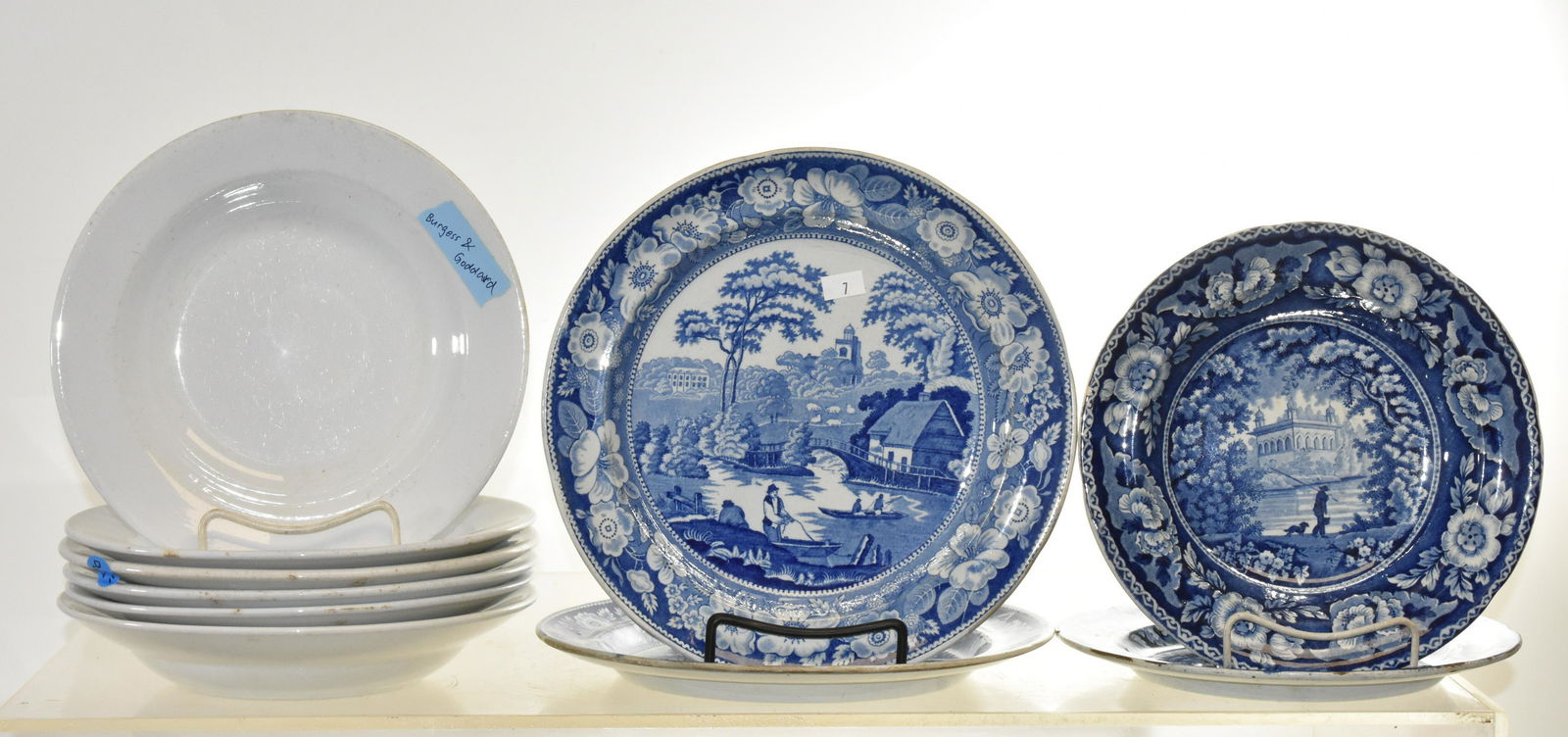 Blue Transfer and White Ironstone Grouping (1 of 5)