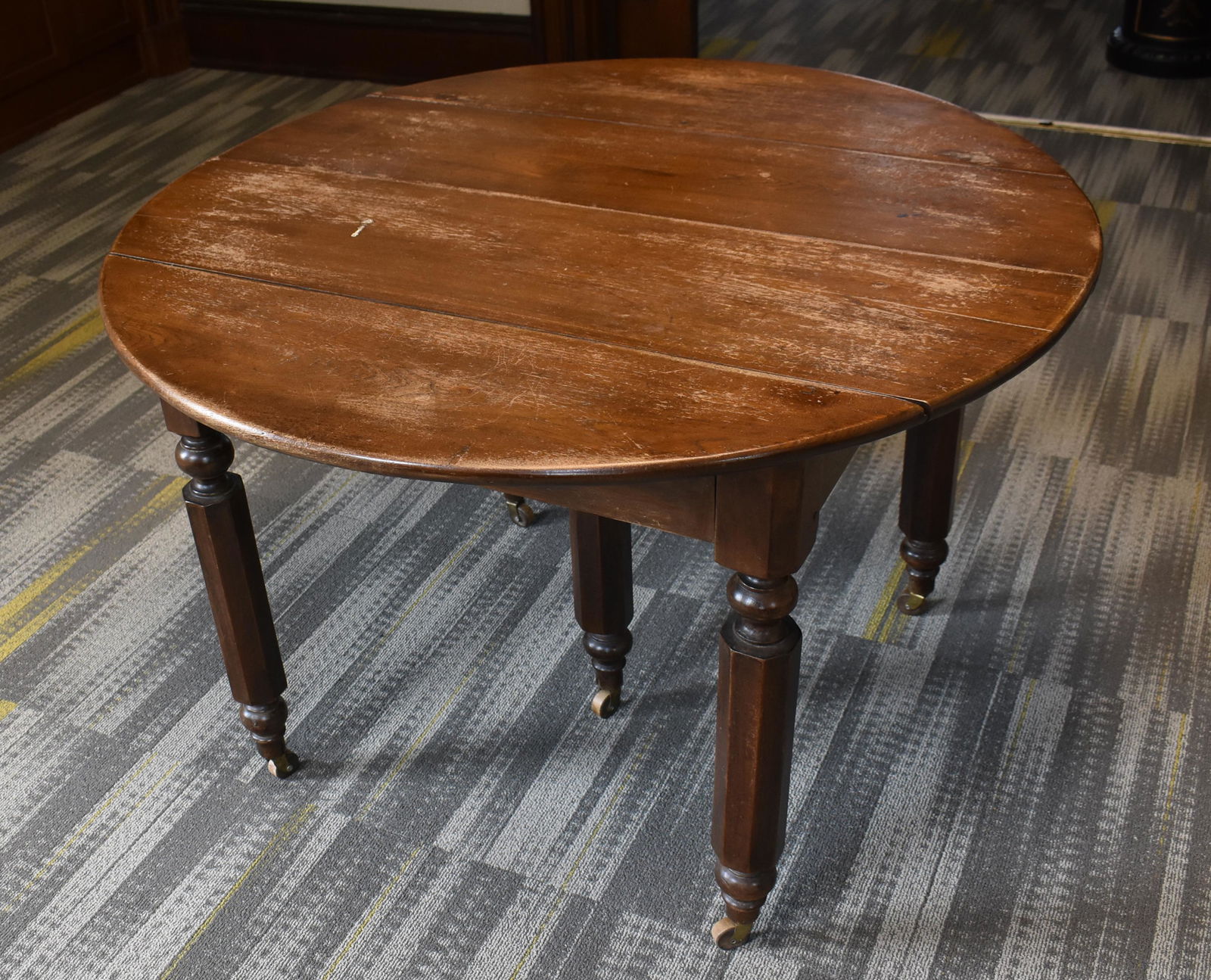 Late 19th/Early 20th C Dining Table w/8 Boards (1 of 4)
