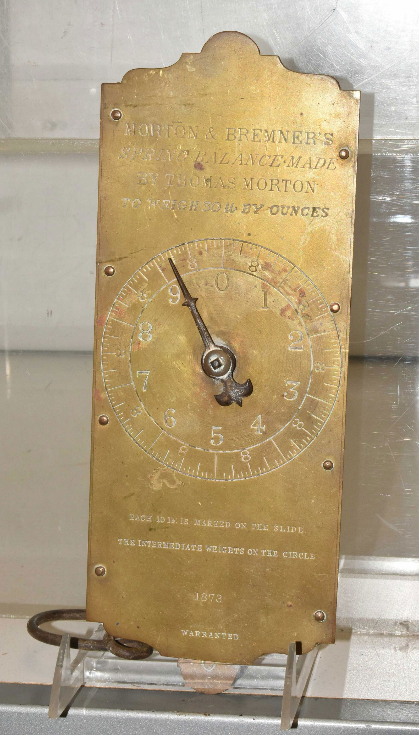 Morton and Bremner Brass Scale (Pat. 1873) (1 of 4)
