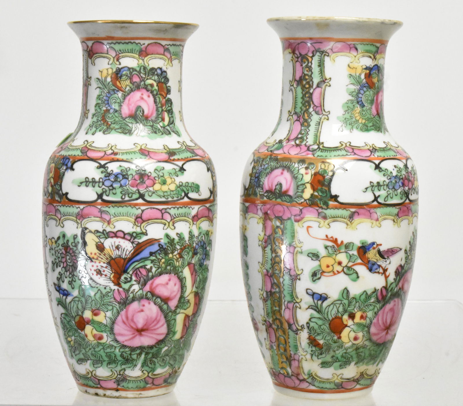 Pr of Chinese Export Famille Rose Medallion Vases (1 of 3)