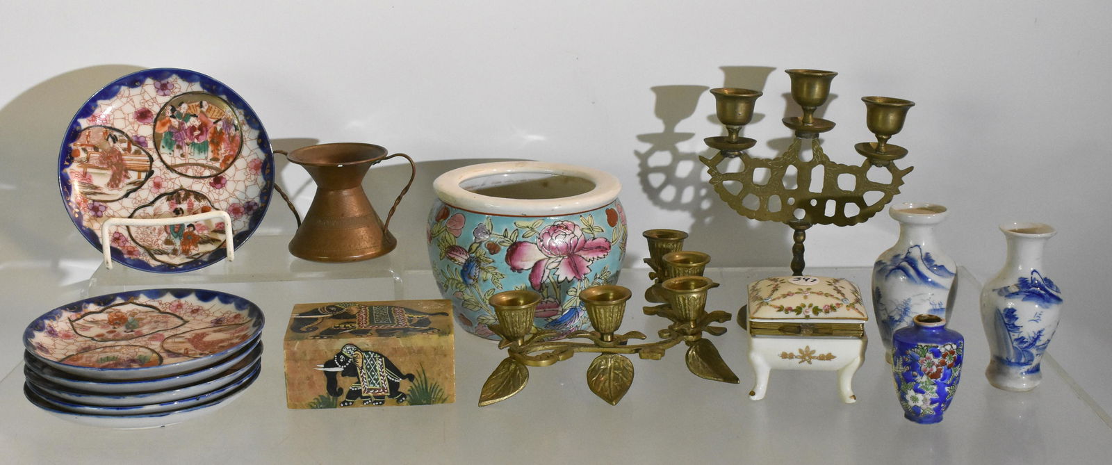 (2) Pin Boxes, Asian China, & Brass Grouping (1 of 18)