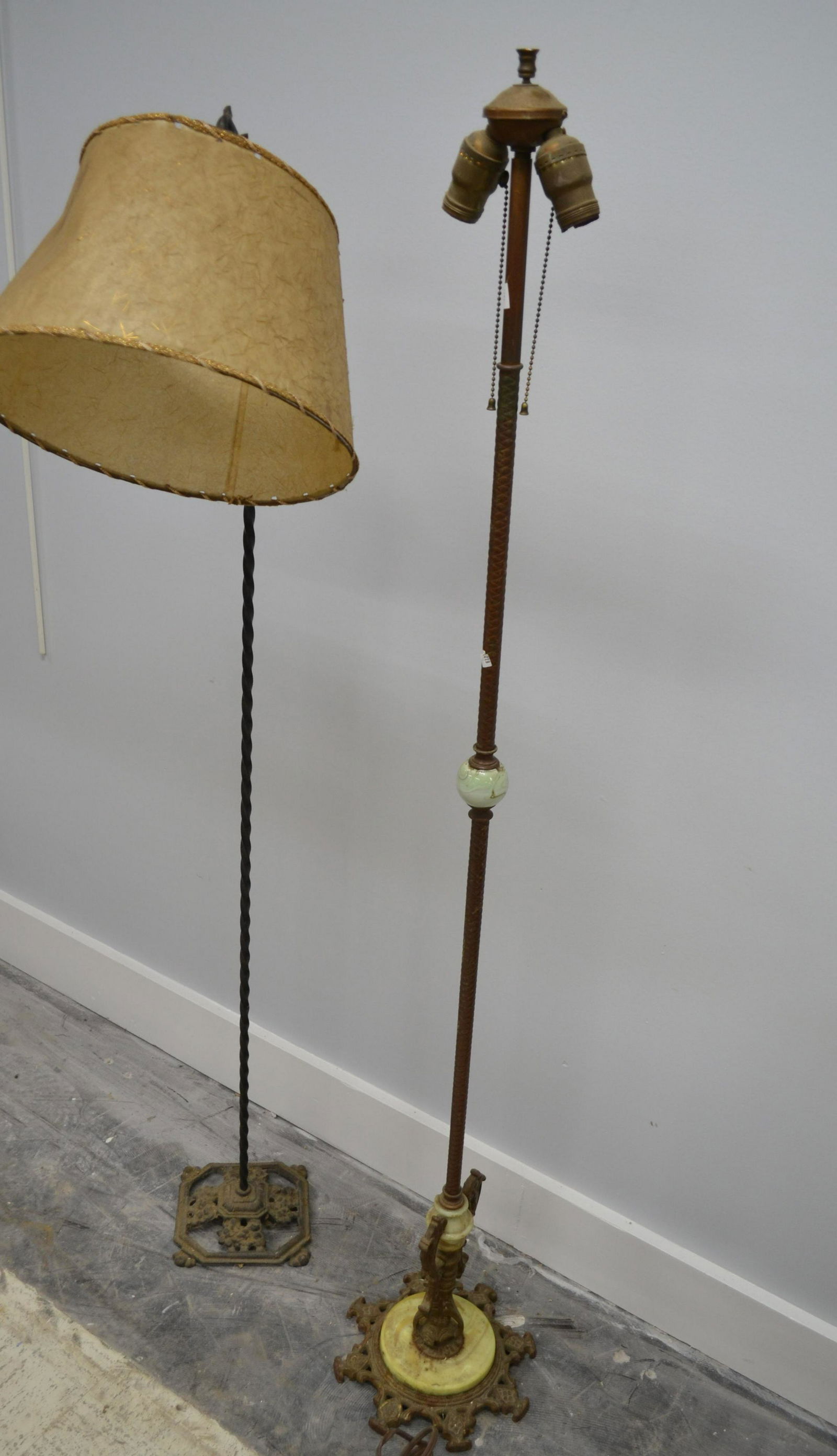 Vintage Floor Lamps (One Slag Glass) (1 of 6)