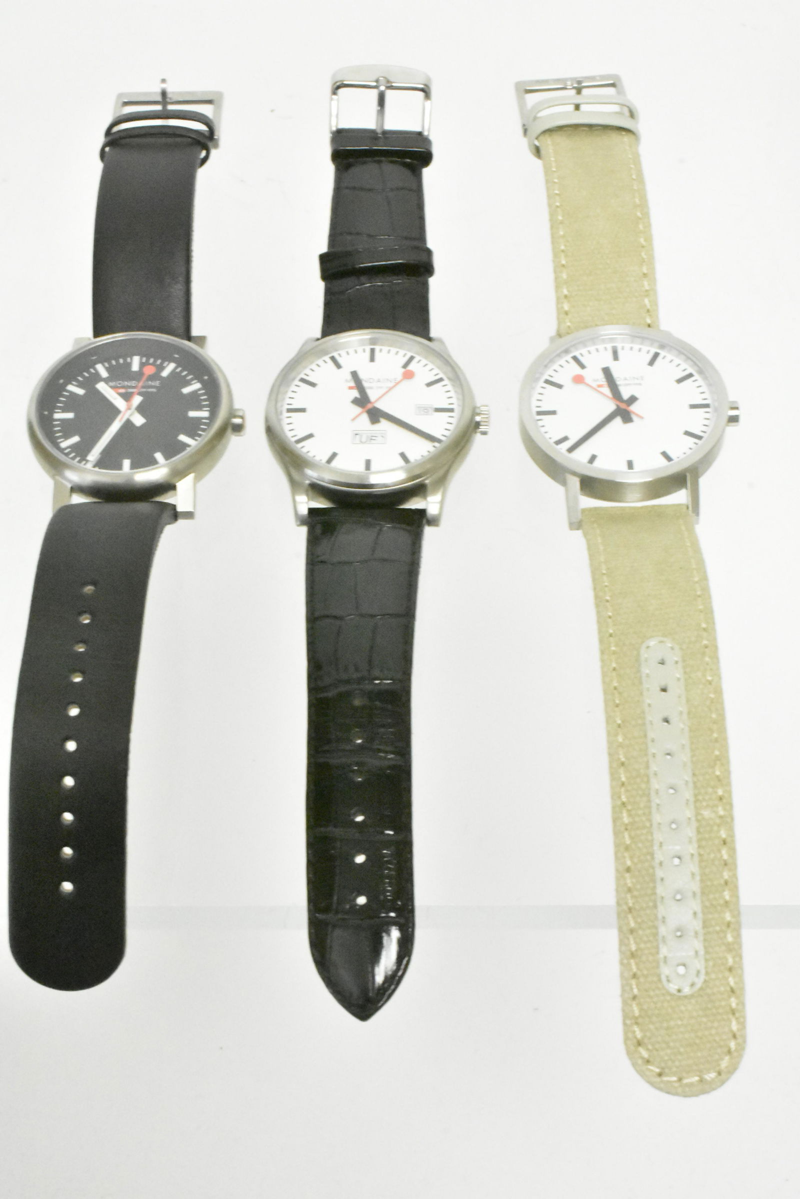 Mondane Steel Case Leather Strap Watches (1 of 7)