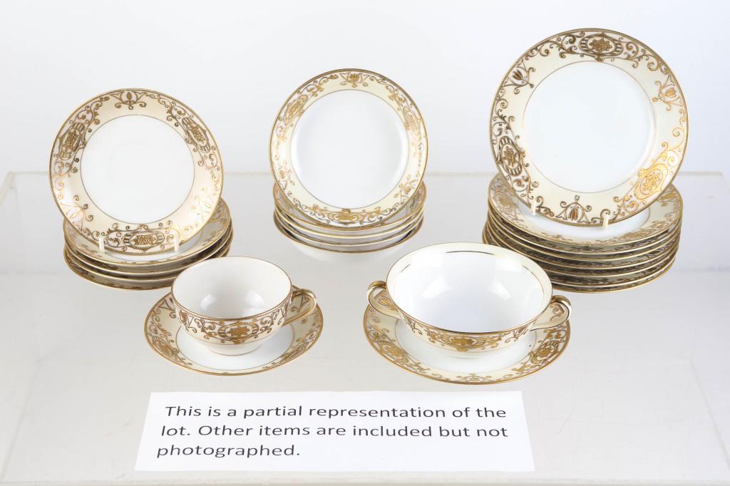 Noritake / Nippon No 175 Christmas Ball China: includes (4) cream soups with underplates, (6) cups & saucers, and (12) luncheon plates.