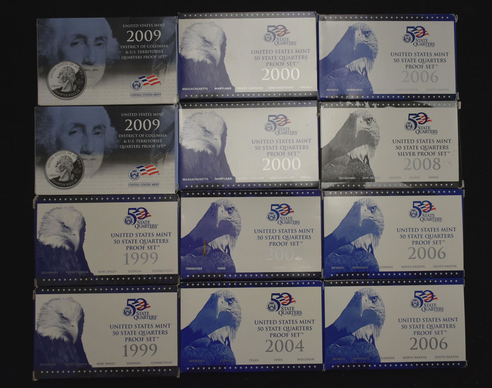 12 US Mint Quarter Proof Sets (1 of 1)