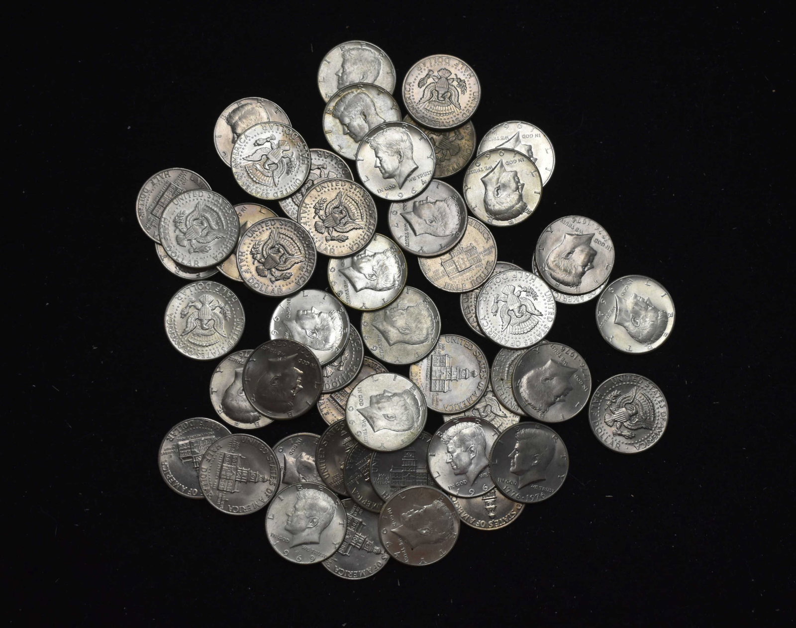 50 Assorted Kennedy Half Dollars (1 of 1)