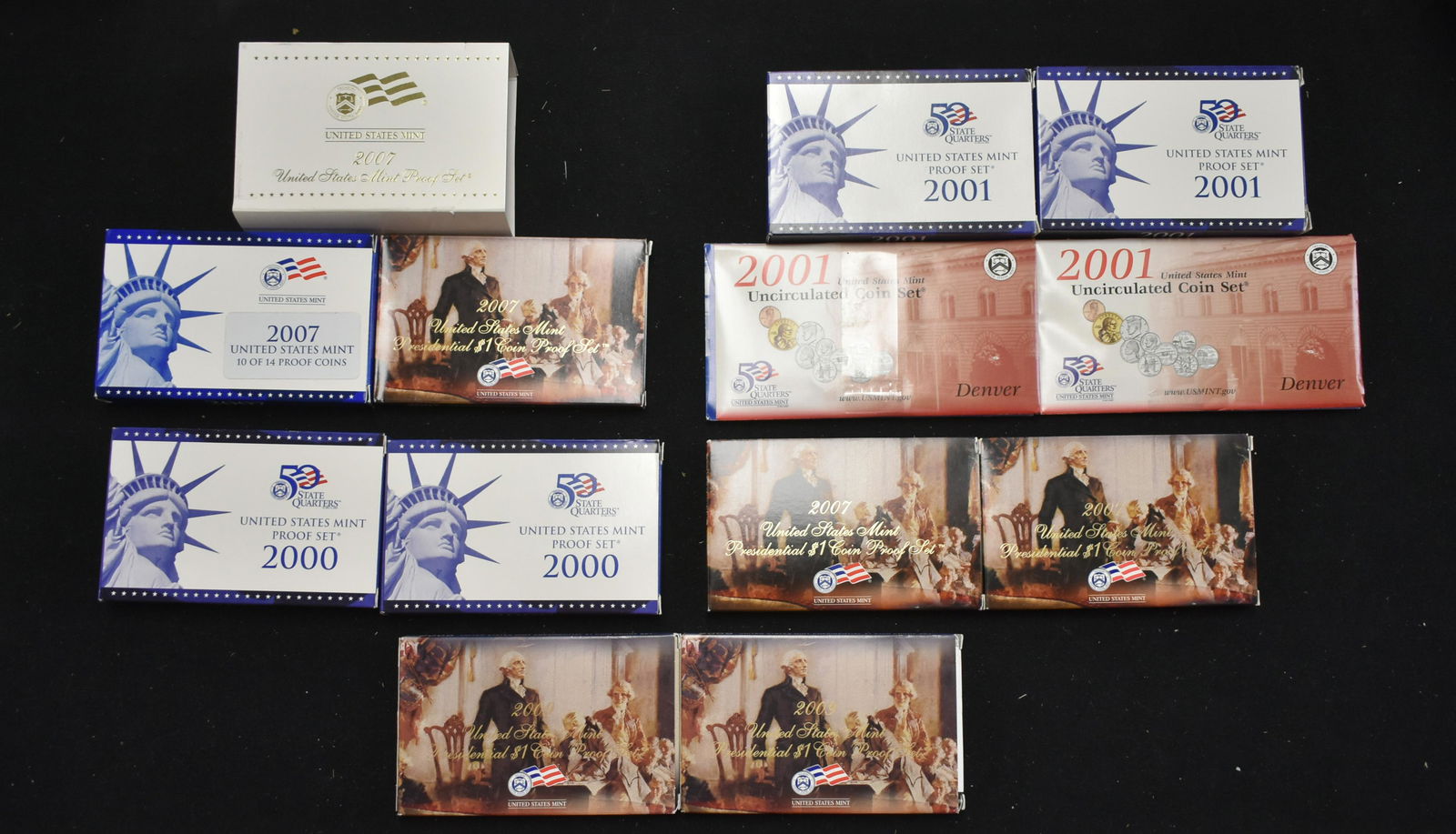 5 US Mint Proof Sets and 4 Presidential $1 Sets (1 of 1)