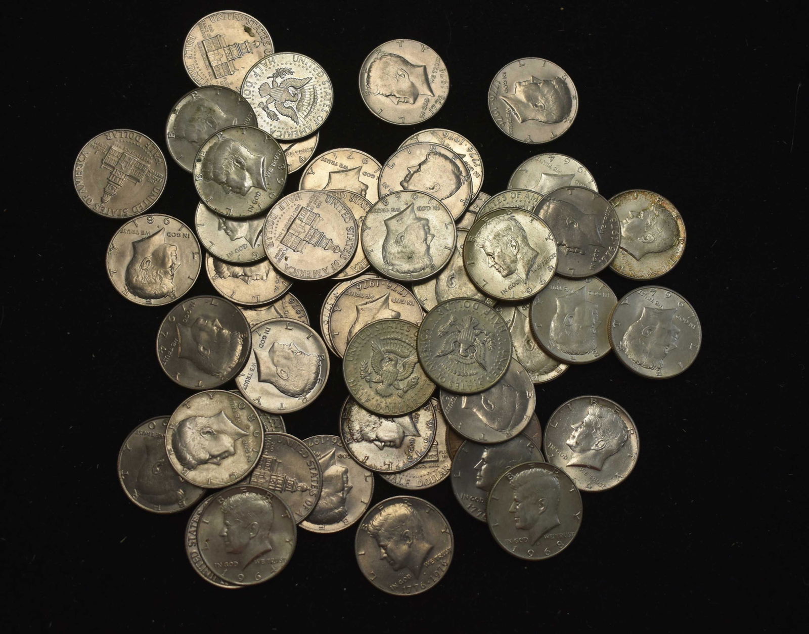 50 Assorted Kennedy Half Dollars (1 of 1)