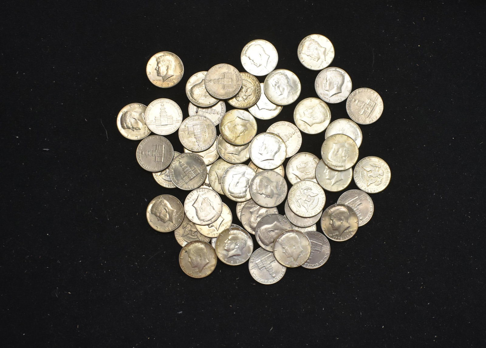 50 Assorted Kennedy Half Dollars (1 of 1)
