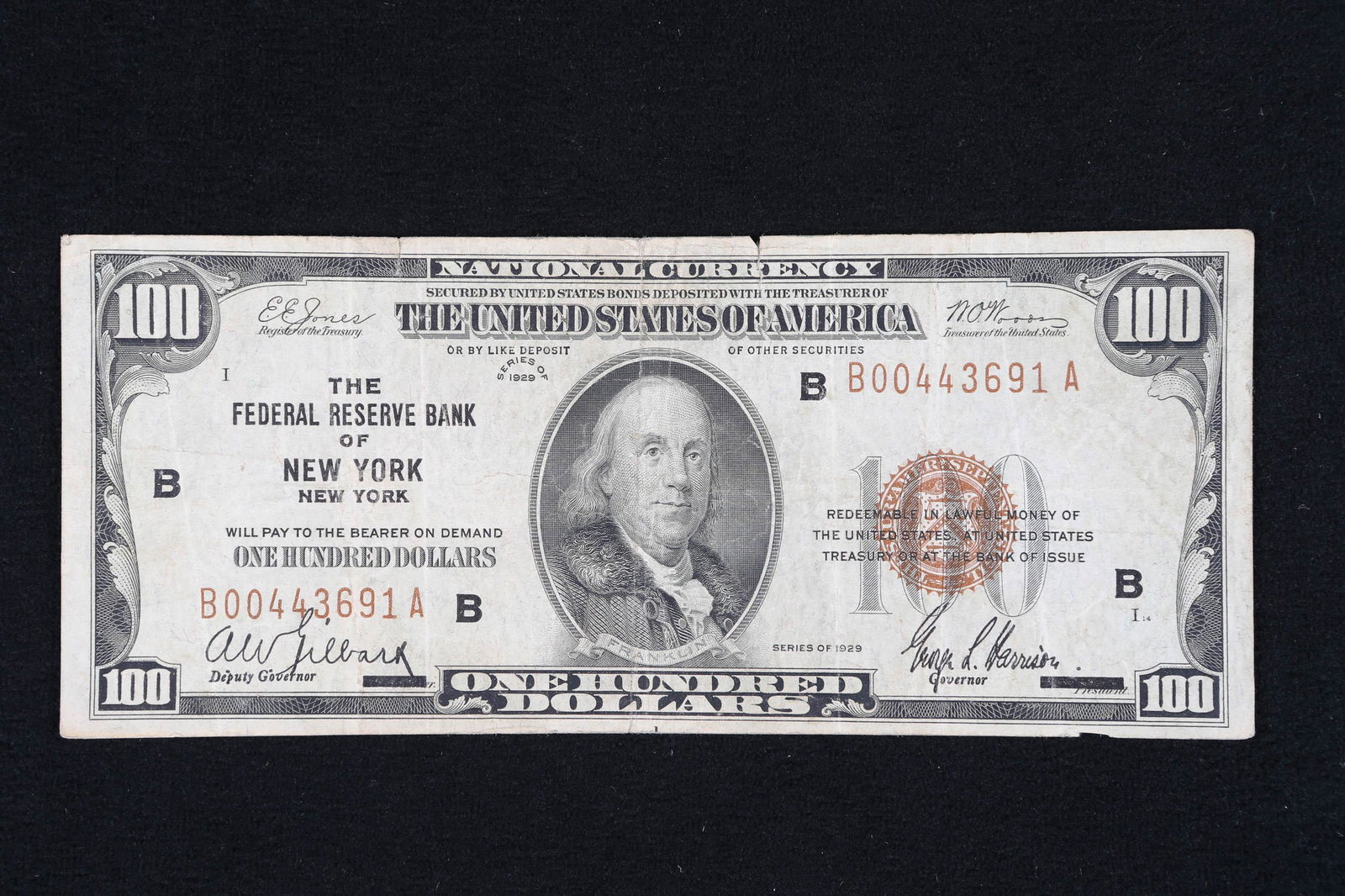$100 National Currency Bill Series of 1929 (1 of 2)
