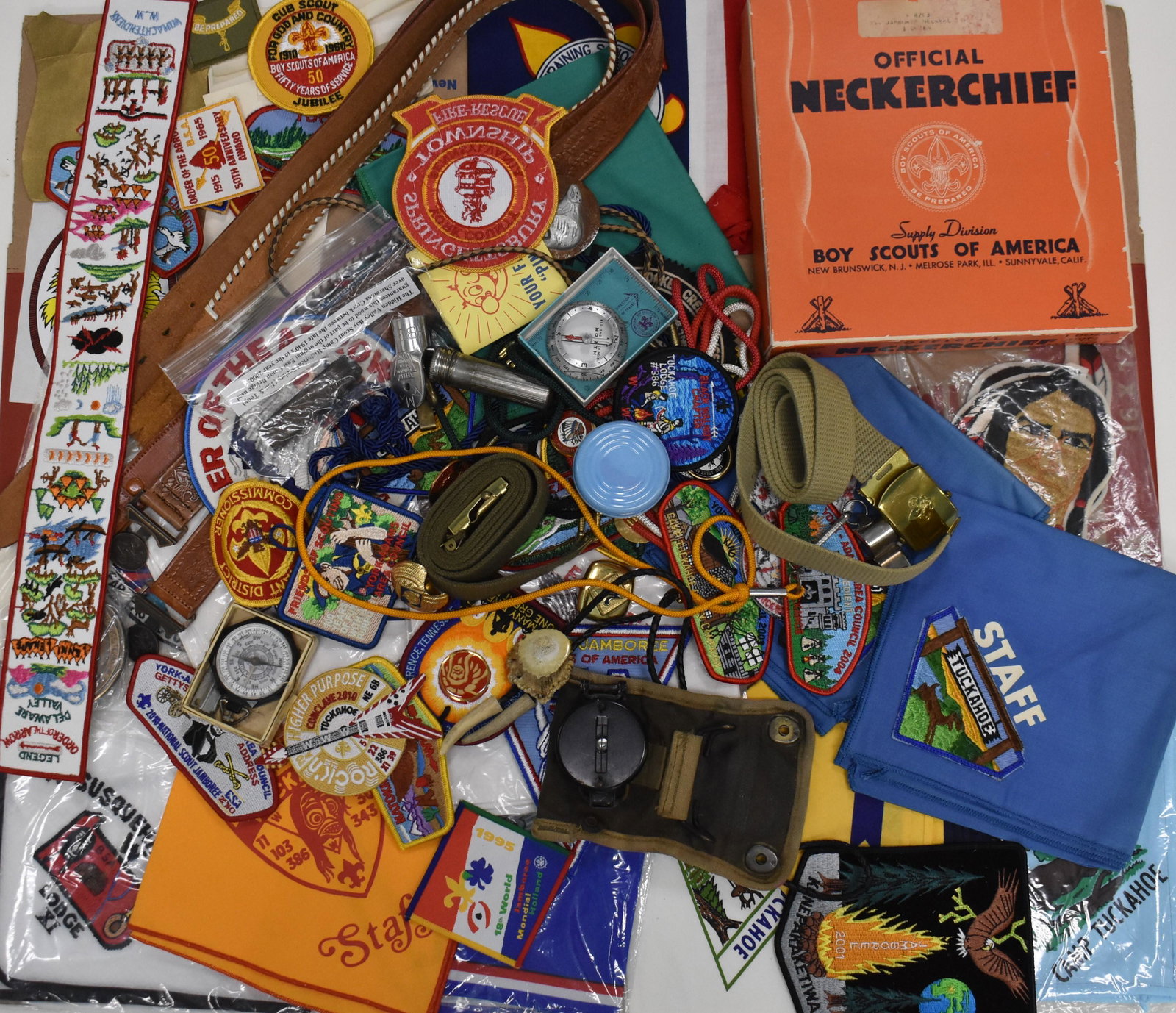 Vintage Boy Scout Patches and Accessories: Various patches as seen in photo.