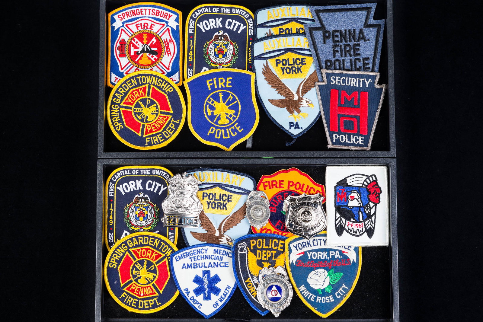 York PA Police Badges and Patches: As seen in photo