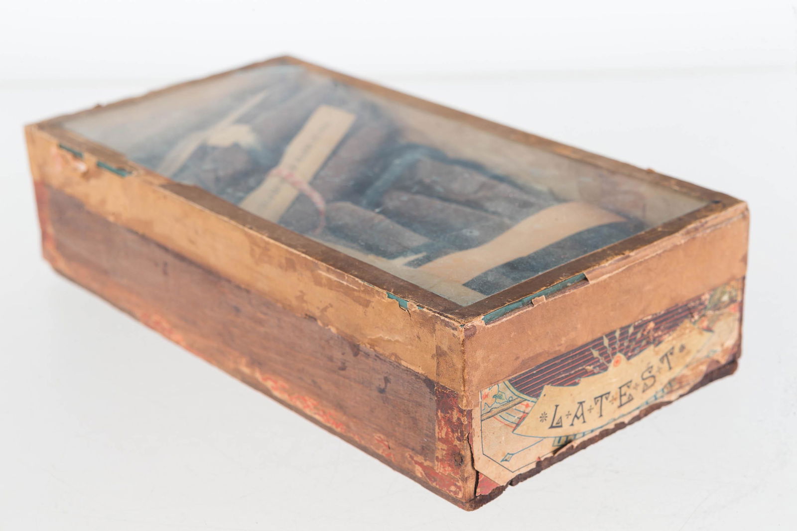 1860s Cigars in Glass Top Case