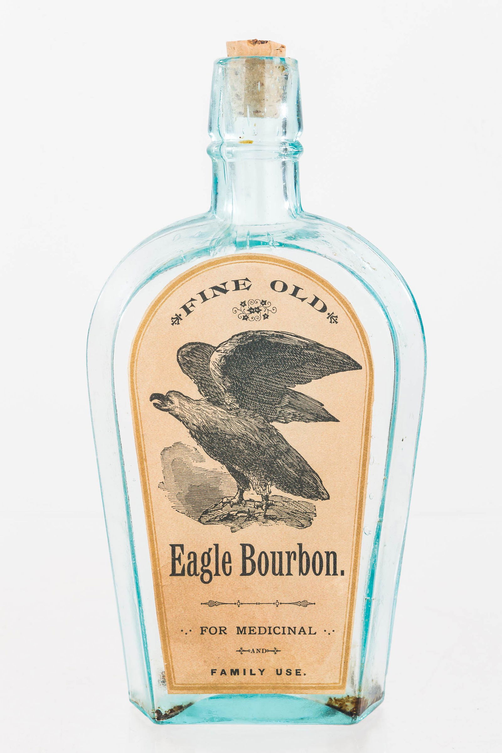 Fine Old Eagle Bourbon Bottle, 19th /20th C (1 of 4)