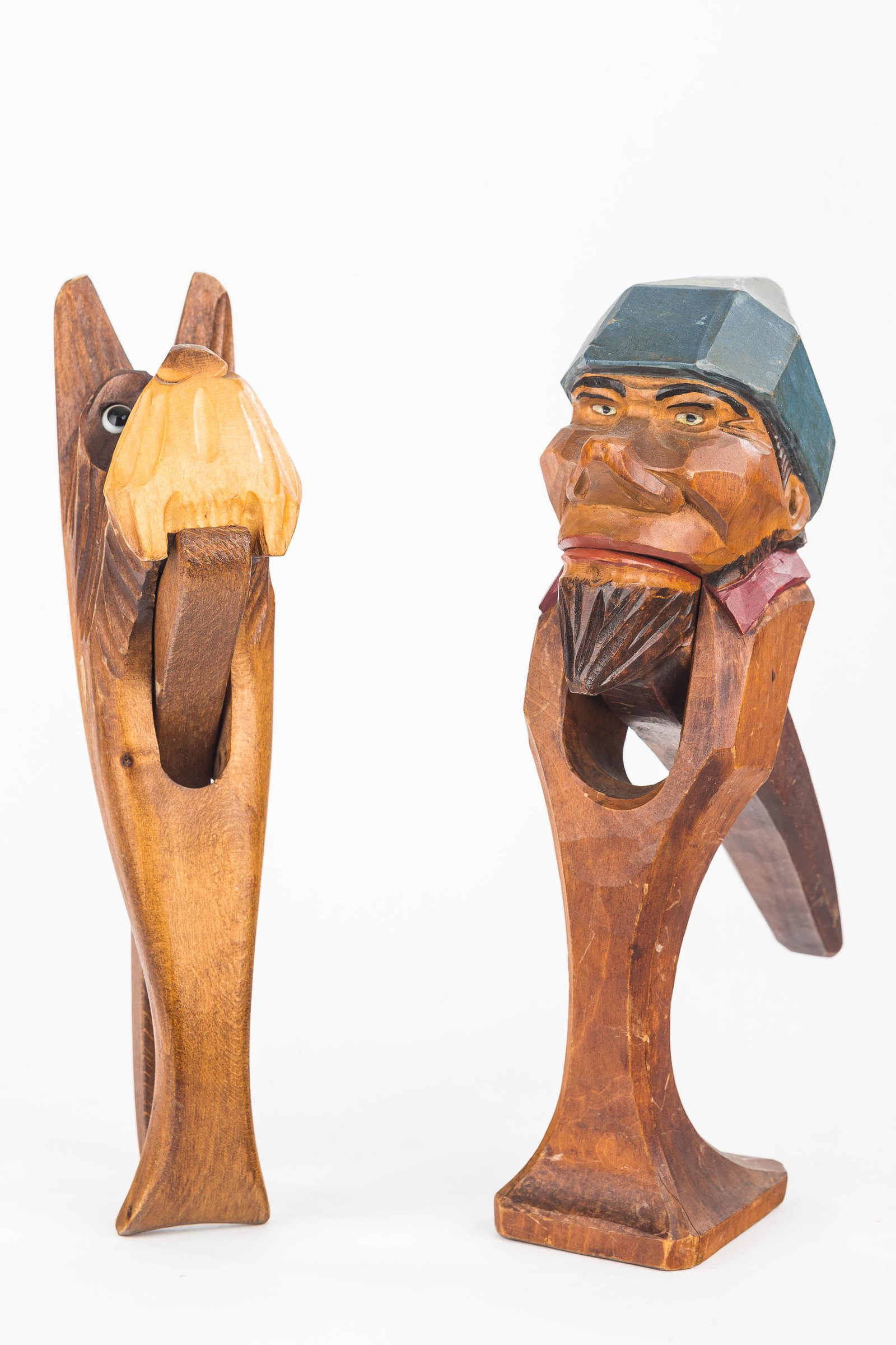 Hand Carved Figural Nut Crackers (2) (1 of 4)
