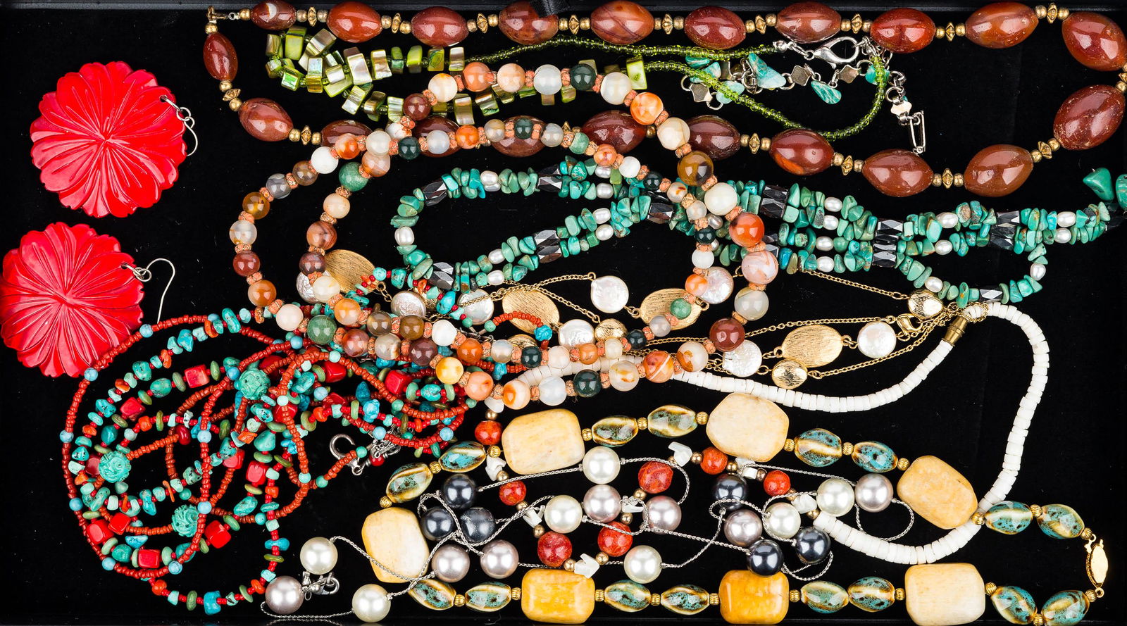 Turquoise and Stone Necklaces (1 of 4)