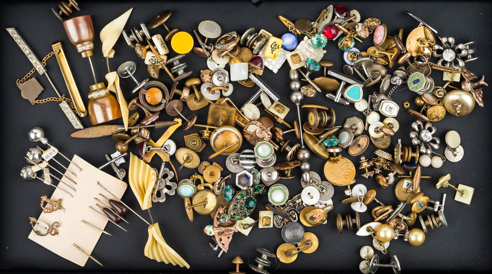 Large Victorian Cuff Link Collection (1 of 4)