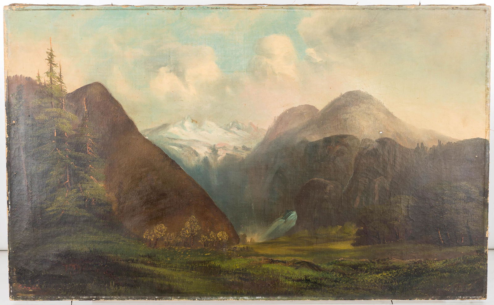 Early 20th c. Oil on Canvas Painting (1 of 5)