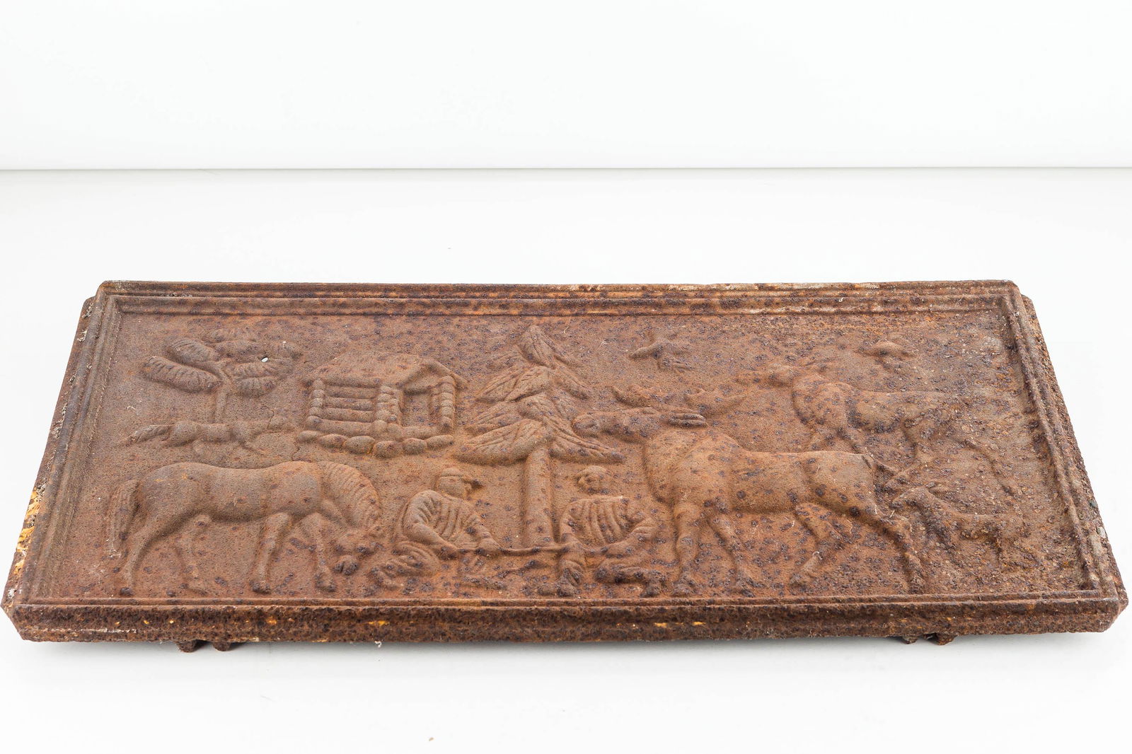 19/20th C Countryscape Stove Plate (1 of 4)