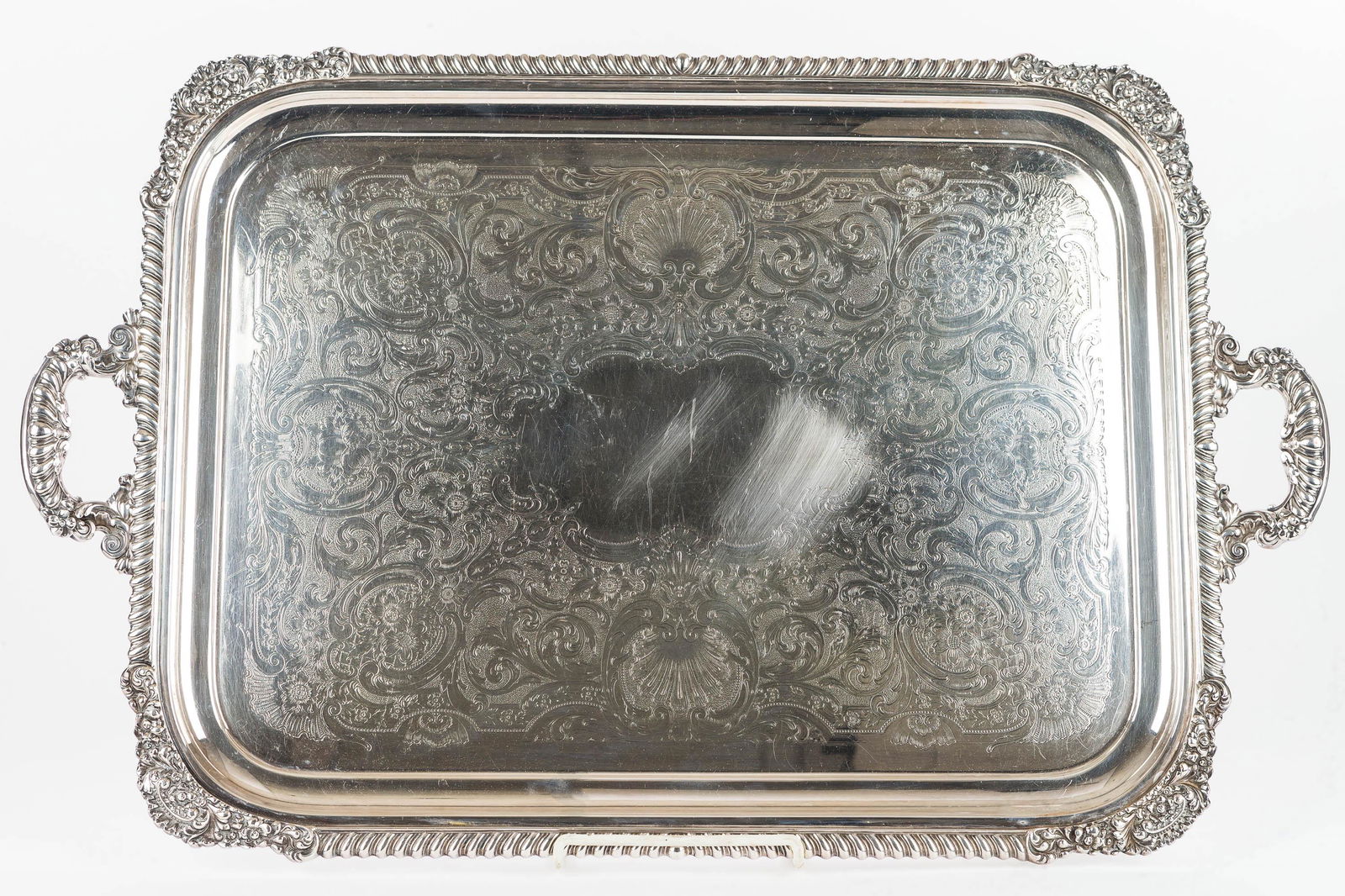 Reed Barton Silver Plated Tea Tray (1 of 4)