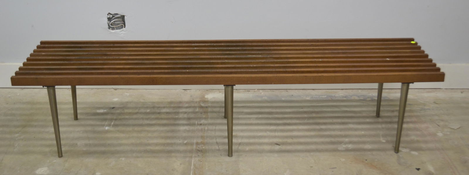 Mid Century Modern Slat Bench (1 of 6)