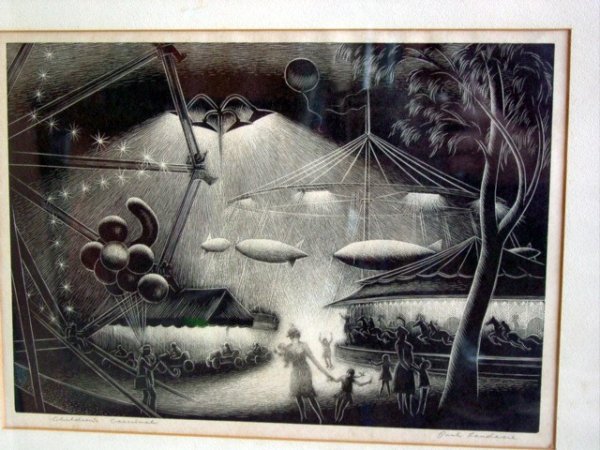 Paul Hambleton Landacre "Children's Carnival"
