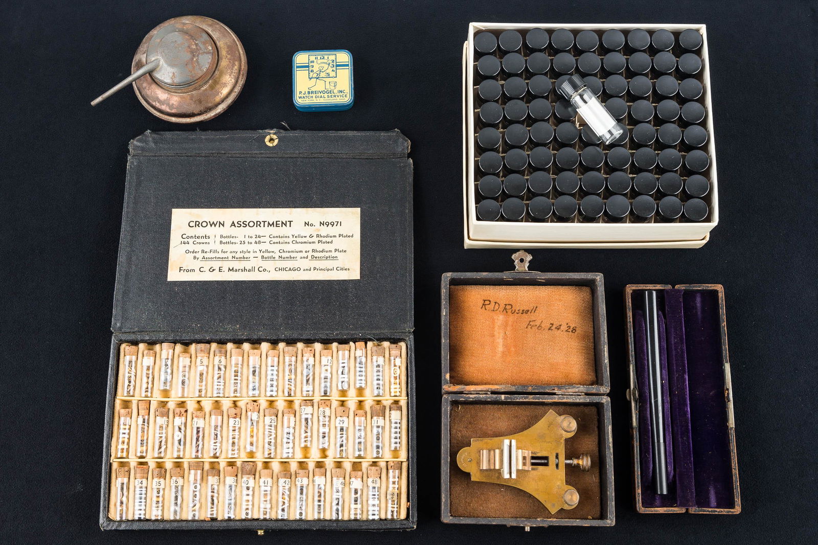 Vintage German Watchmakers Vise and Related Items (1 of 9)