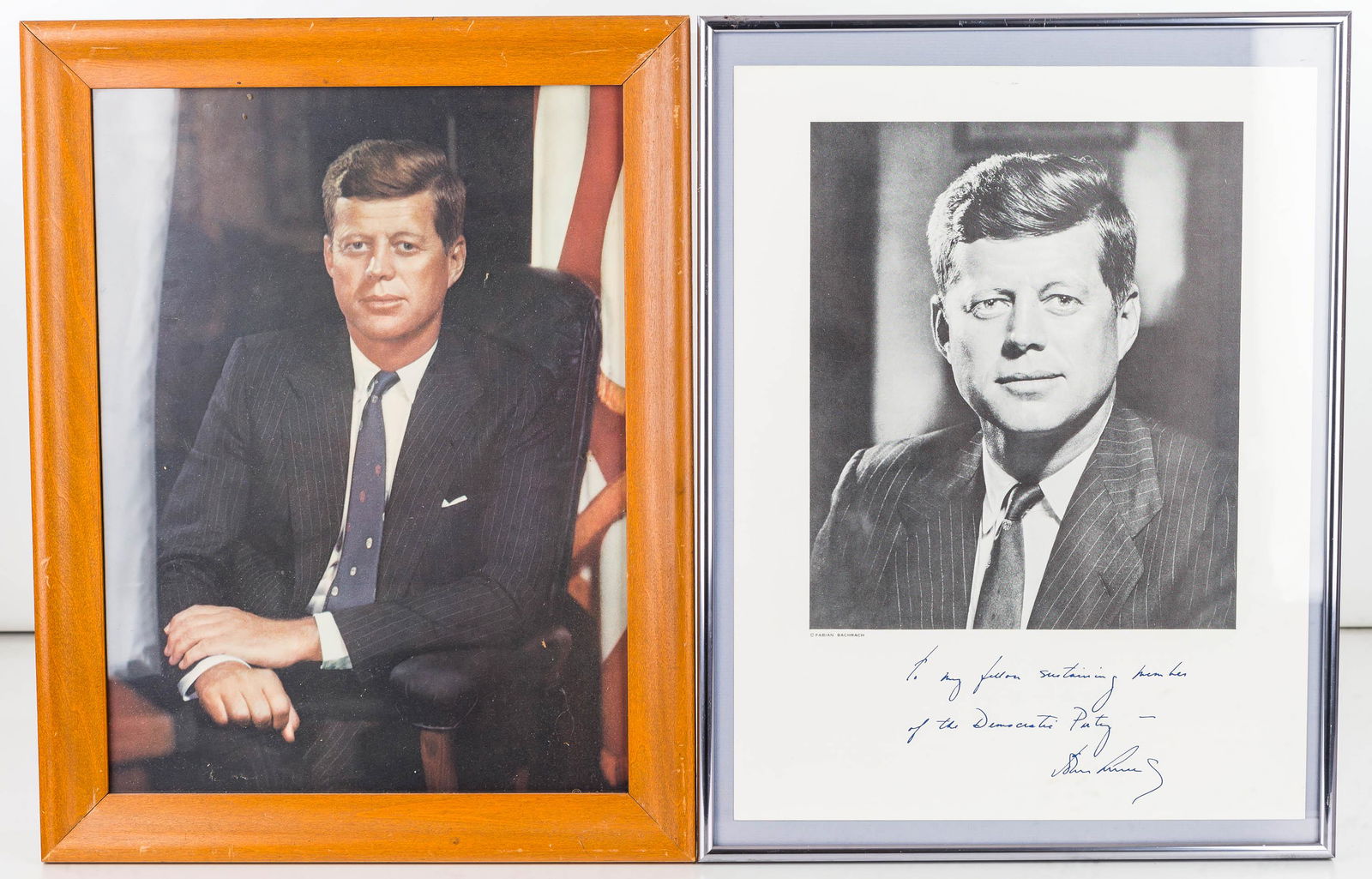 Two Photographs of JFK; One Signed (1 of 3)