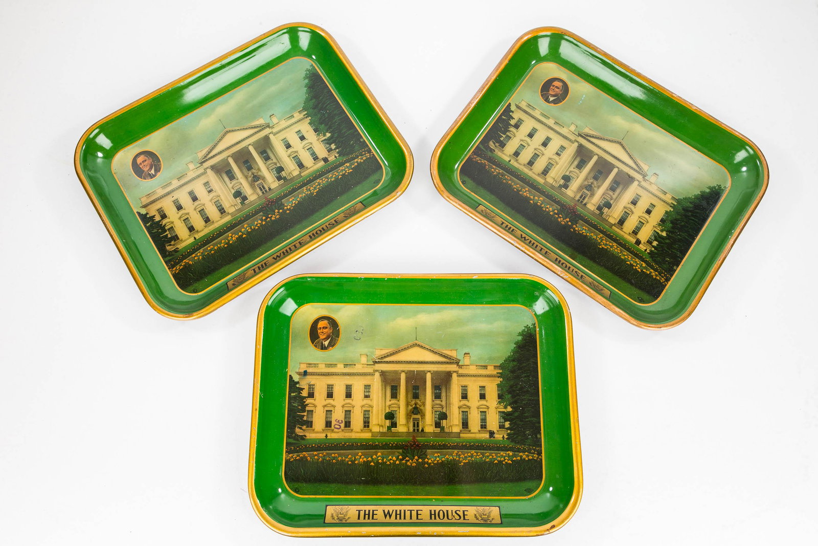 FDR "The White House" Serving Trays (3) (1 of 4)