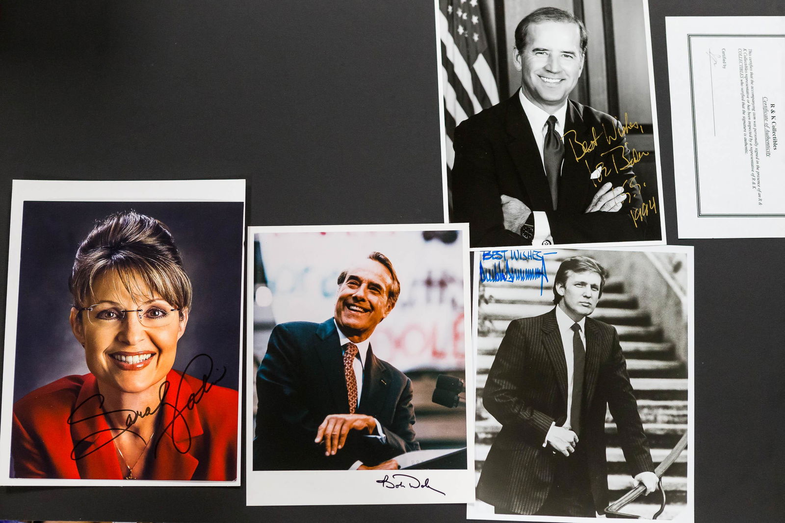 Trump, Palin, Biden & Other Autograph Photos (1 of 1)