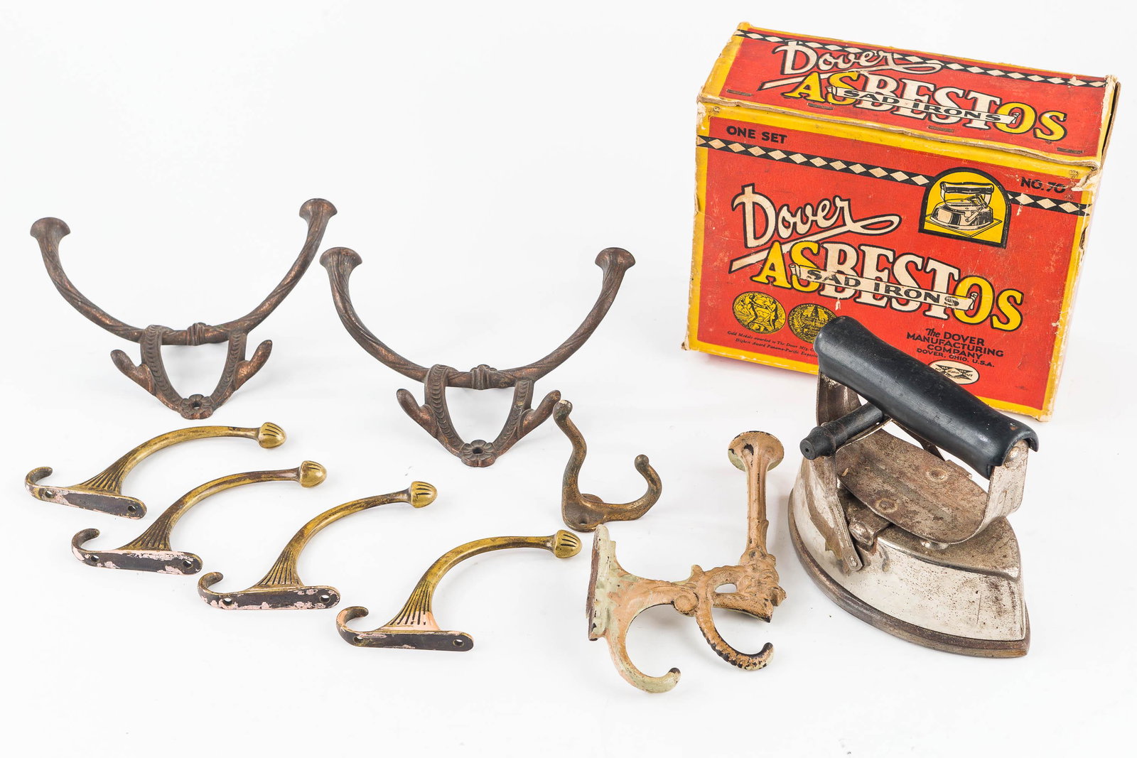 Victorian Coat Hooks and an Asbestos Iron (1 of 3)