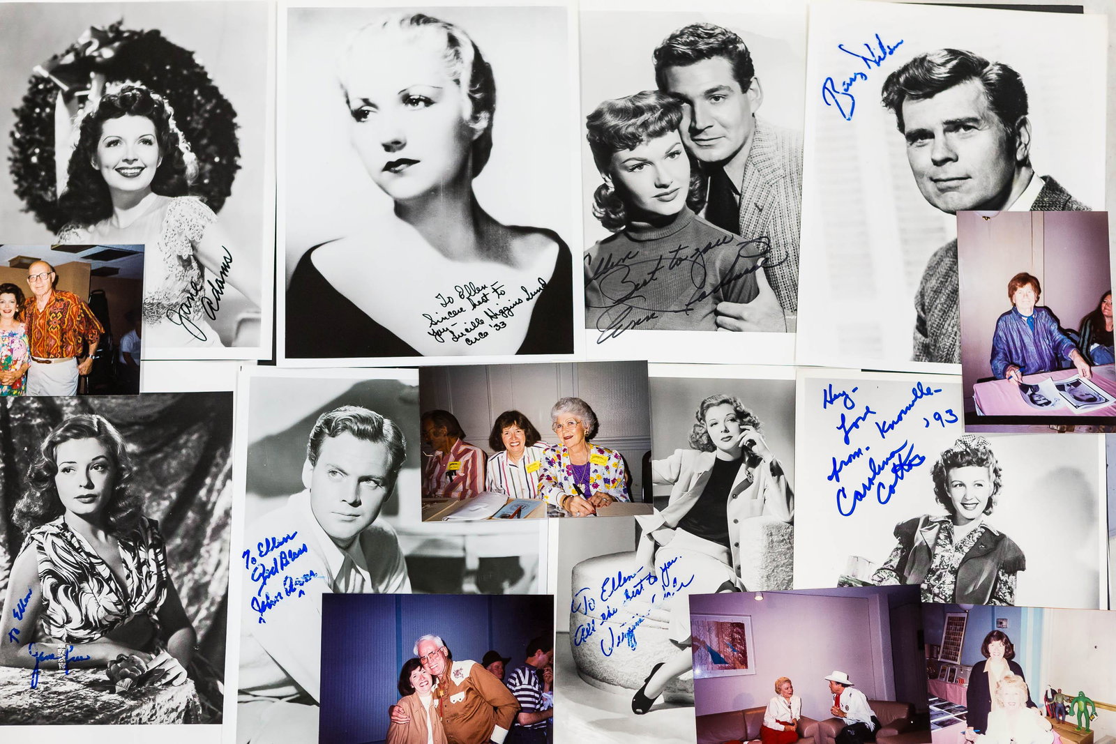 Autographed Photos of Hollywood Actors & Others: Including Jane Adams, Lucille Higgins Lund, Barry Nilson, and others