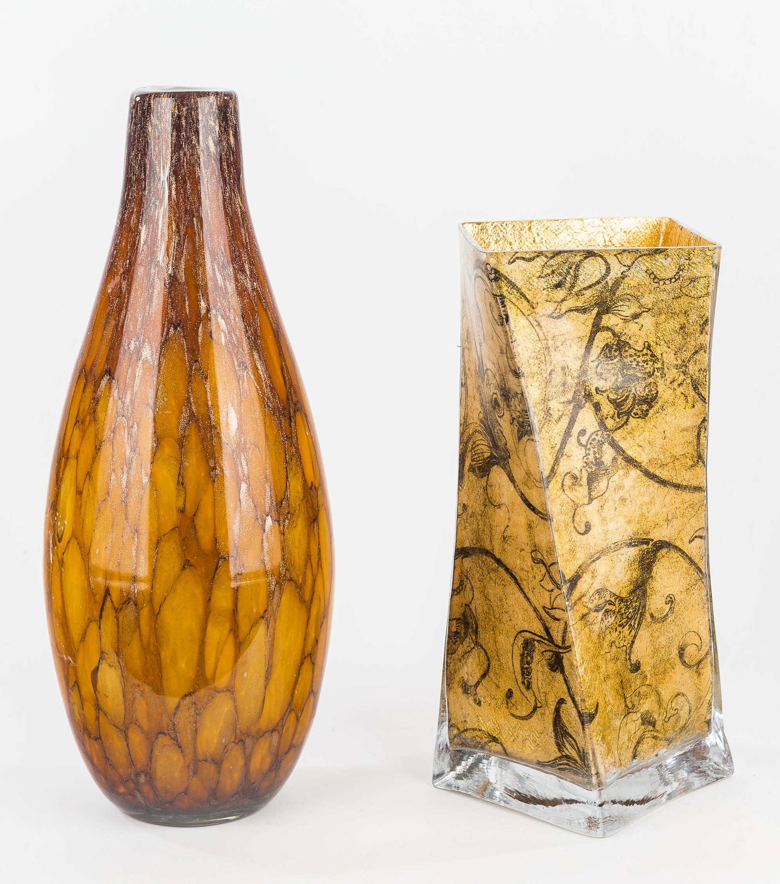 (2) Large Art Glass Vases (1 of 3)