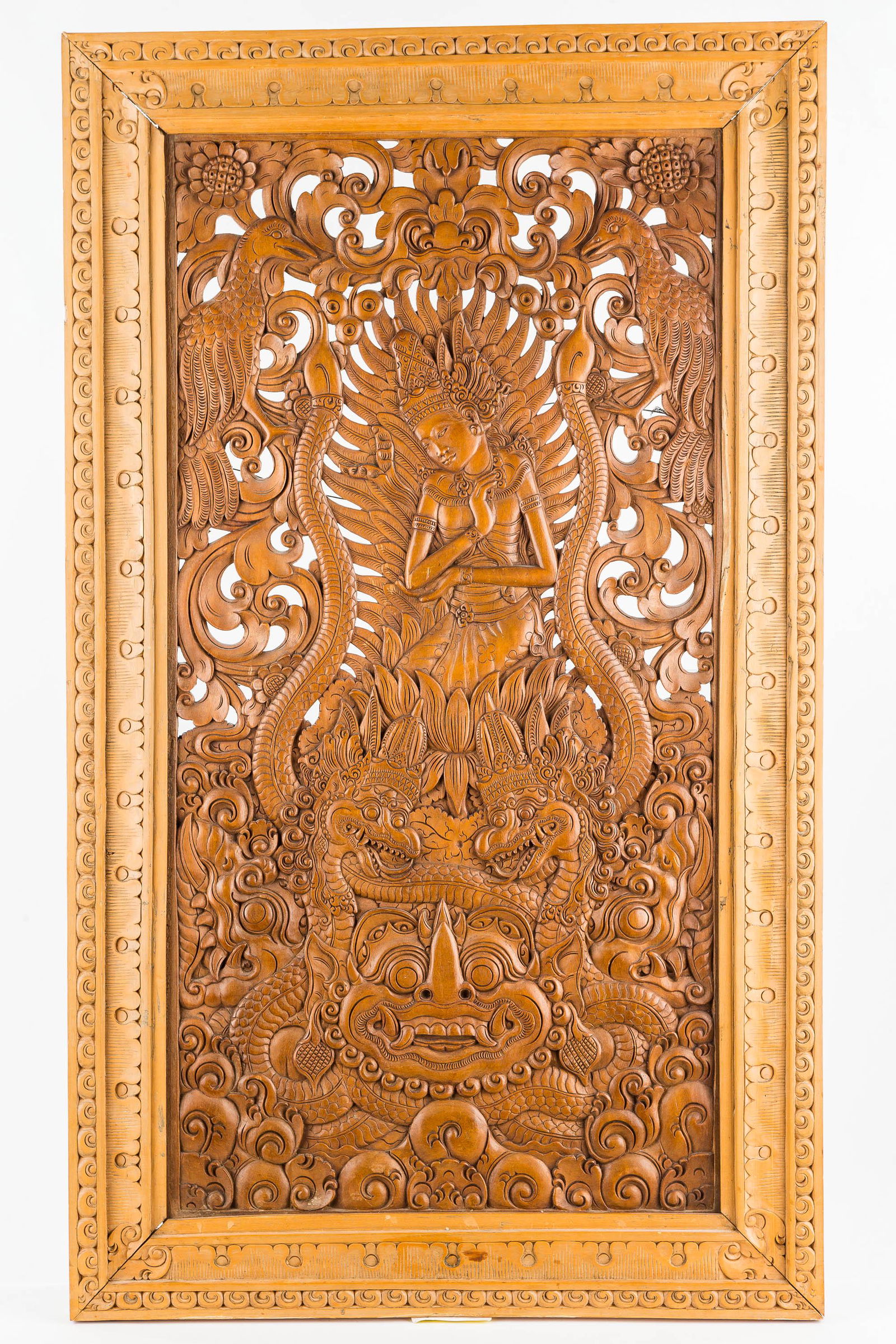 Carving of Buddha, Dragons, and a Foo Dog (1 of 4)