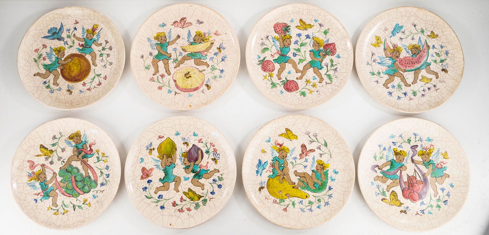 Jean Goodwin Ames Plates "Sprites" Pattern (1 of 8)