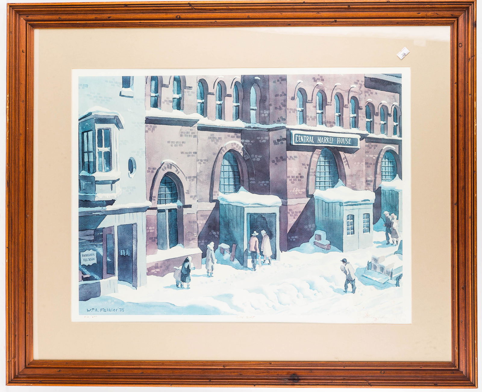 William Falkler Signed Print Central Markethouse (1 of 4)