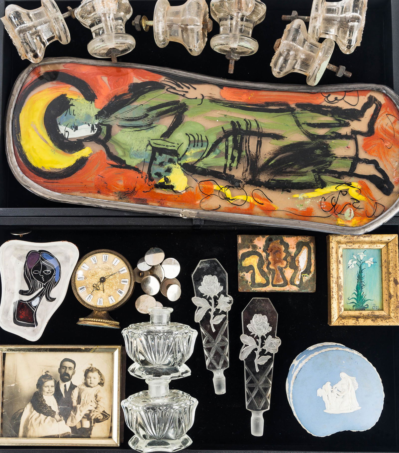Perfume, Small Art, Swiss Clock & More (2 Trays) (1 of 3)