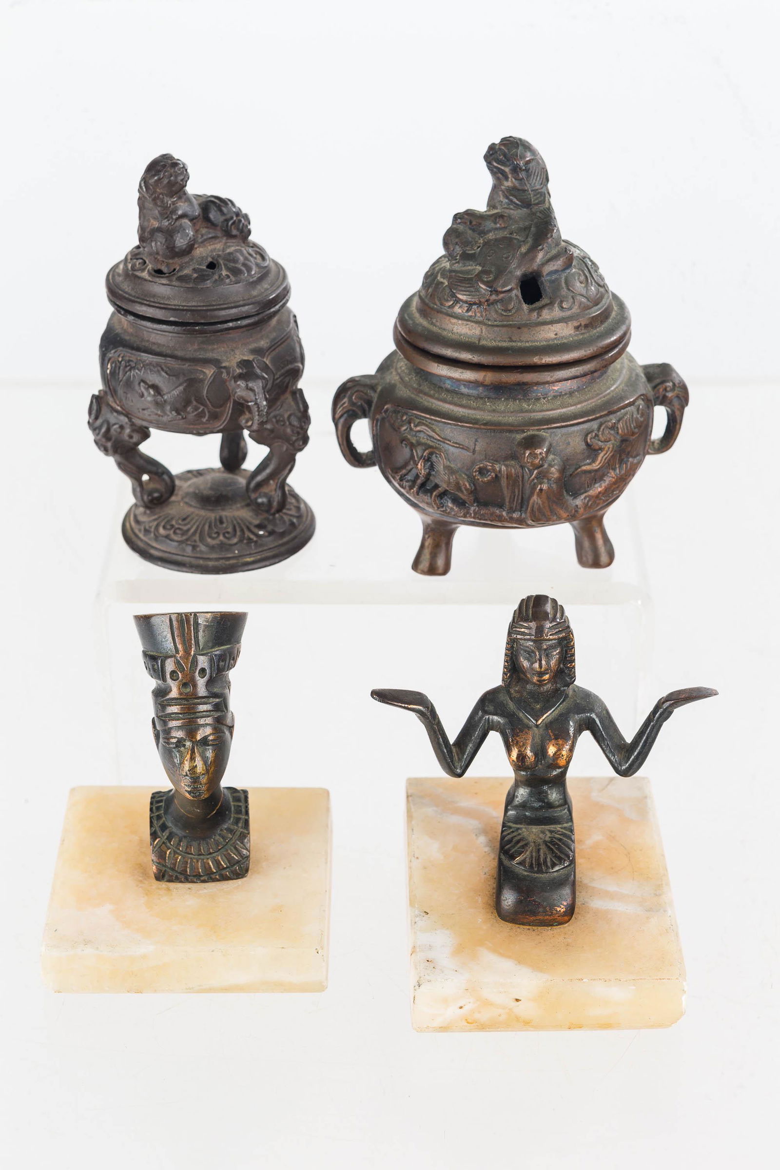 Egyptian Bronzes and (2) Incense Burners (1 of 6)